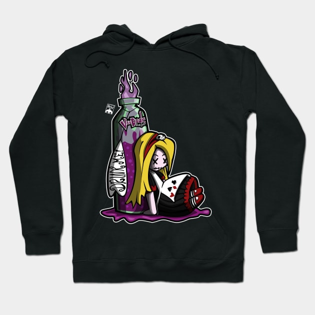 Alice On The Razz! Hoodie by VooDudeDesigns